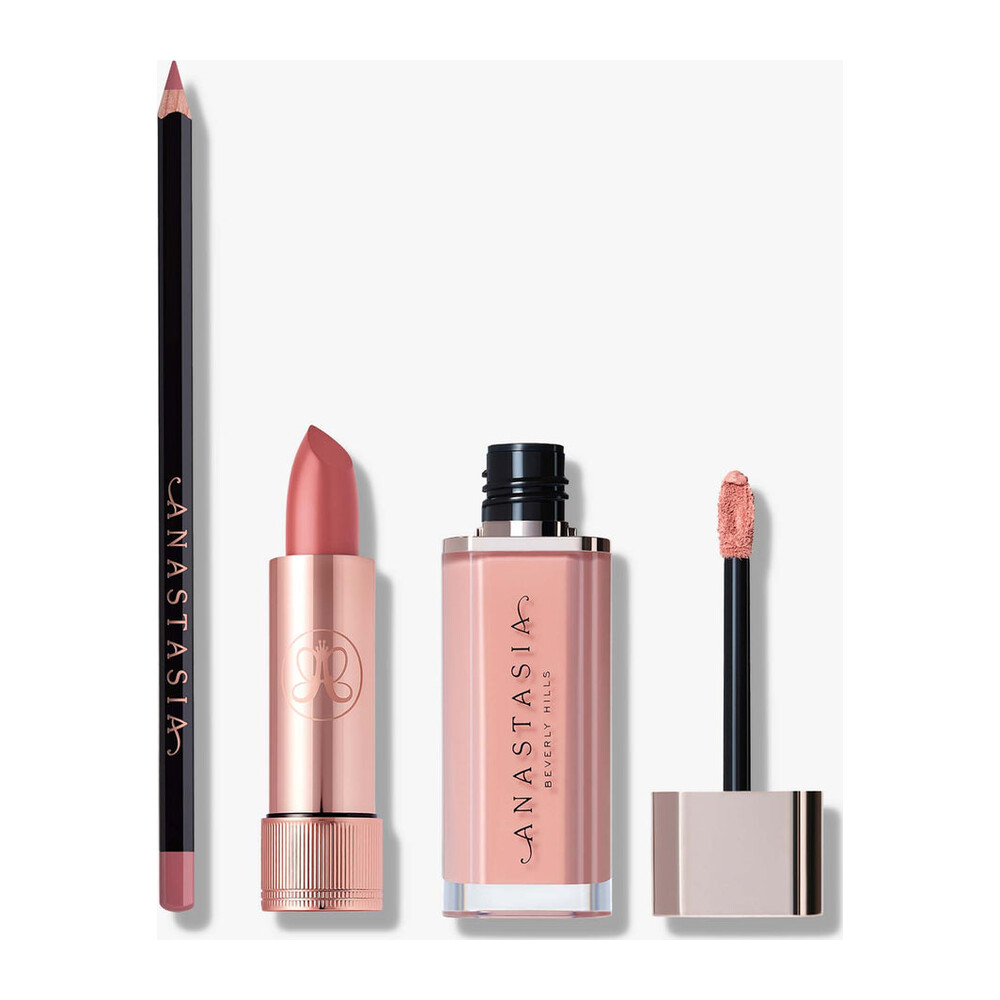 رژگونه Anastasia Beverly Hills Pucker Up Lip Trio - Malt / Blush Brown / Crush