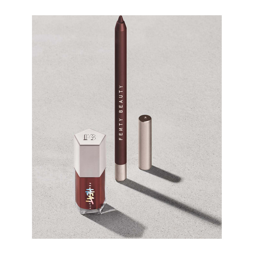 برق لب Fenty Beauty Brown'd Pout Lip Liner + Mini Lip Plumper Duo