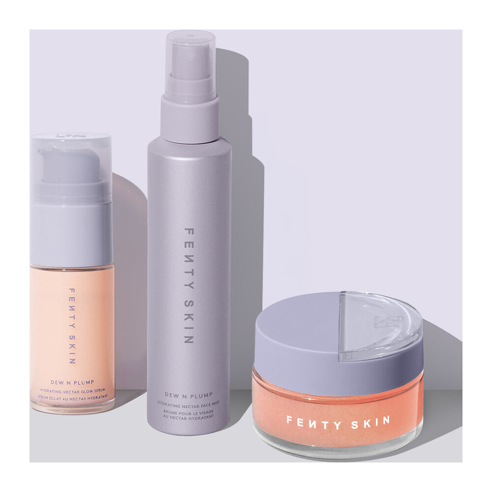 سرم Fenty Beauty Dew N Plump Trio: Dew N Plump Face Mist, Serum + Slushie Mask
