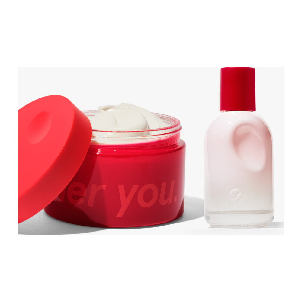 برق لب Glossier Crème de You + Glossier You