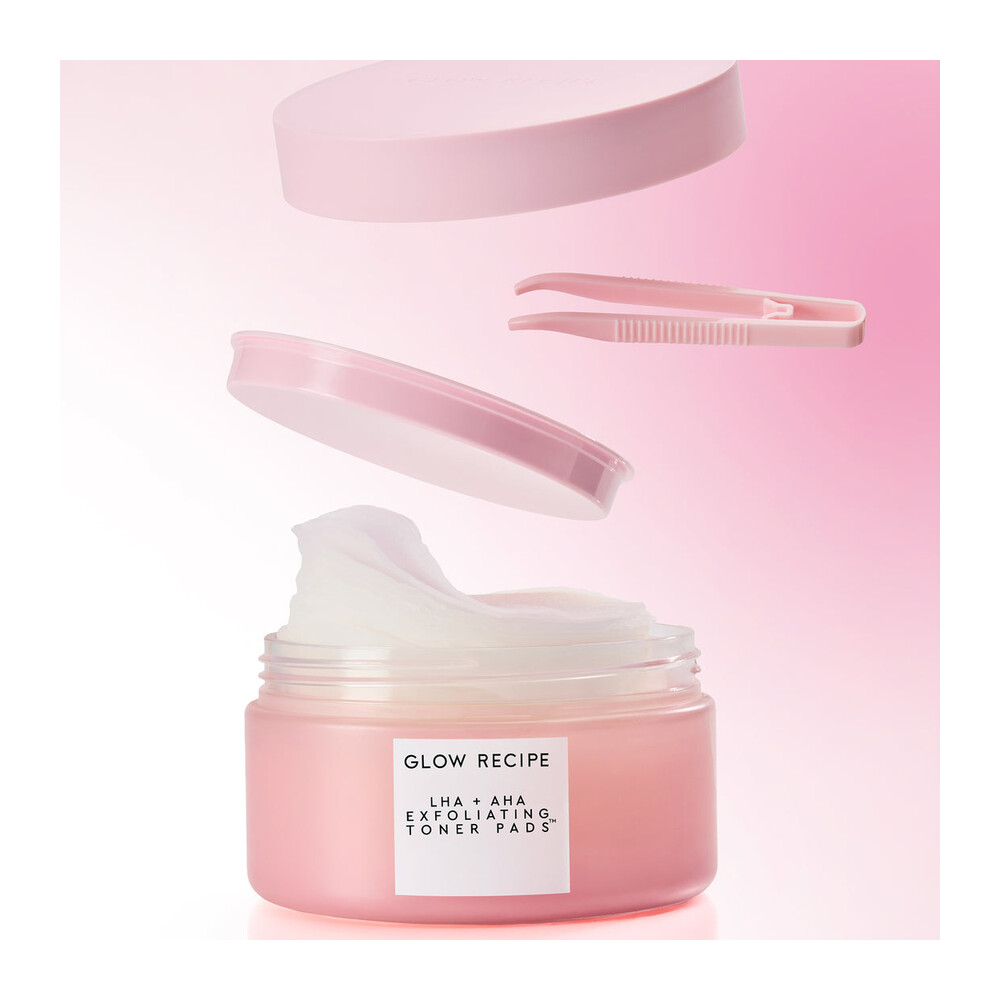 تونر Glow Recipe LHA + AHA Korean Watermelon Toner Pads