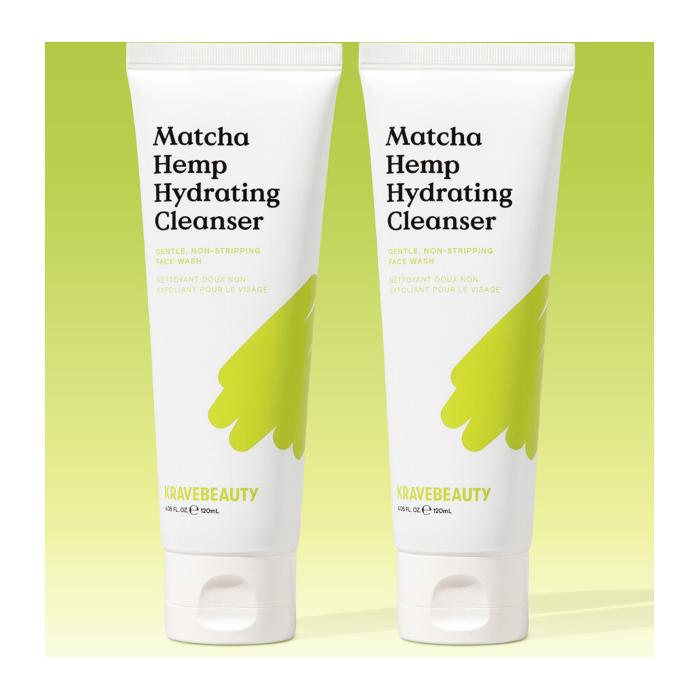 پاککننده صورت Krave Beauty Duo Matcha Hemp Hydrating Cleanser