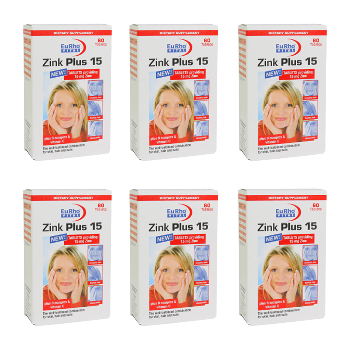پک 6 عددی قرص Zink Plus 15 - بسته 60 عددی