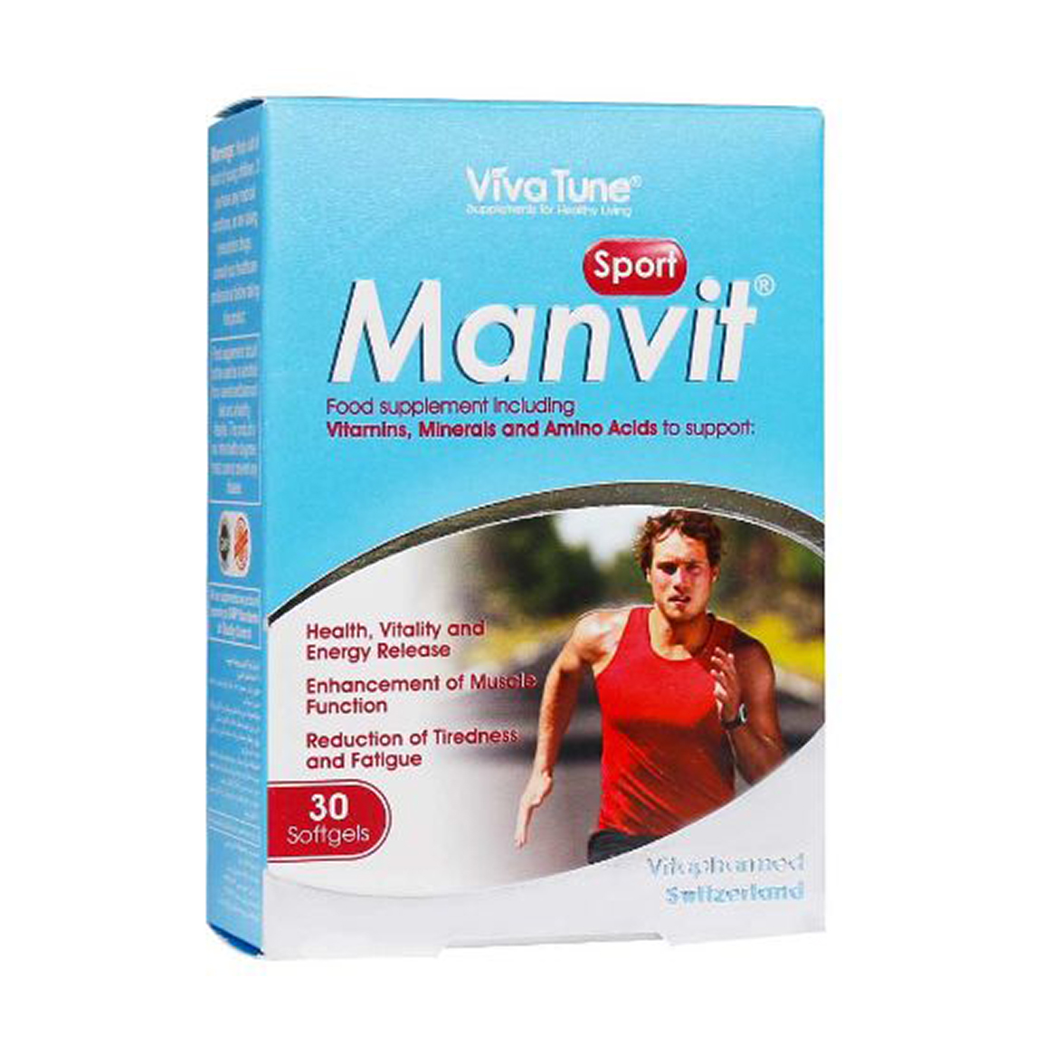 سافت ژل Manvit Sport آقایان - بسته 30 عددی