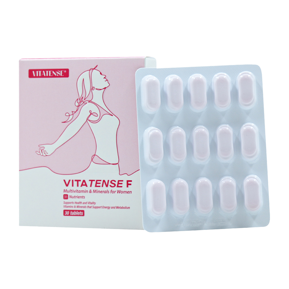 قرص مولتی ویتامین و مینرال Vitatense F بانوان - بسته 30 عددی