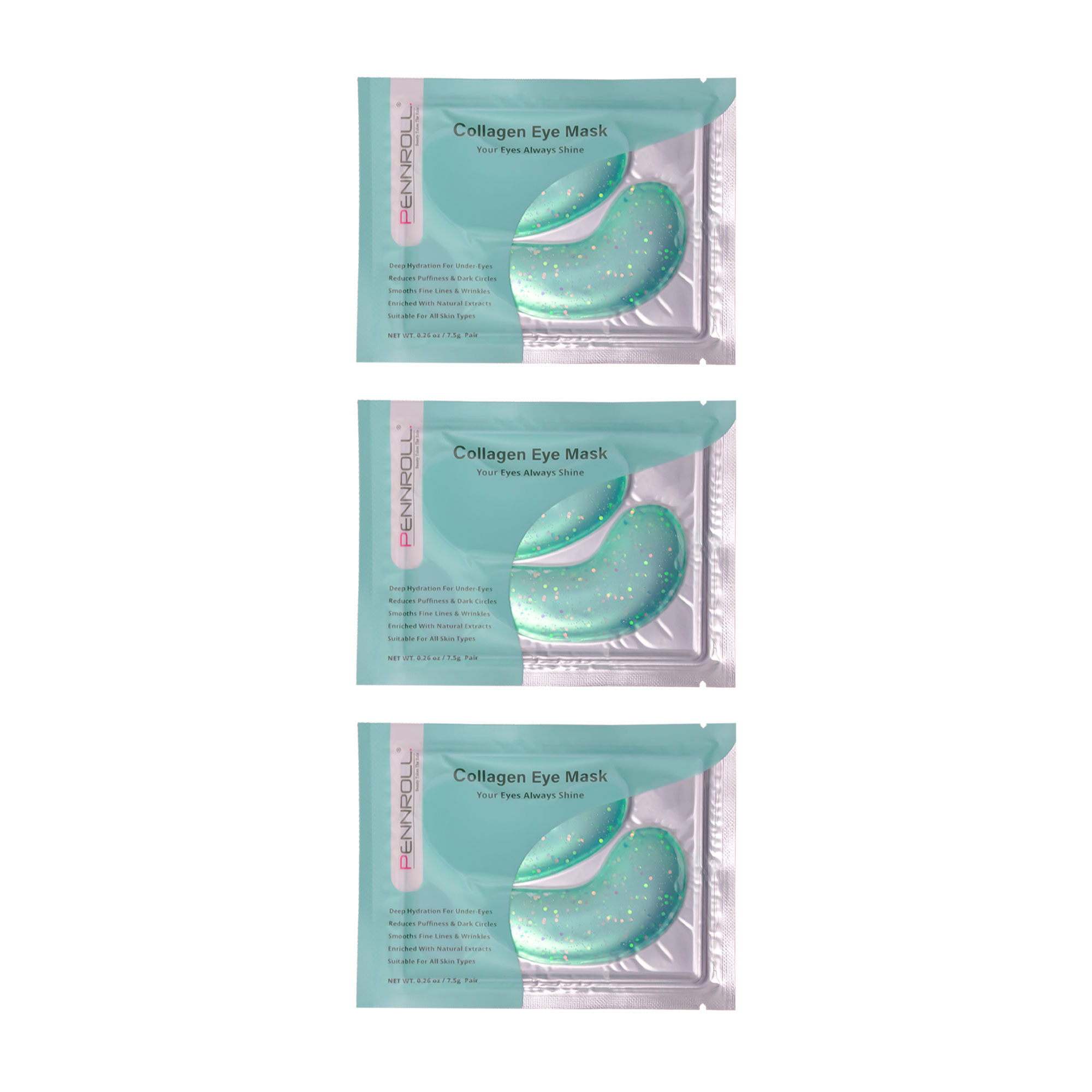ماسک ژلی زیر چشم کلاژن PRD - 7.5 گرم، مجموعه 3 عددی