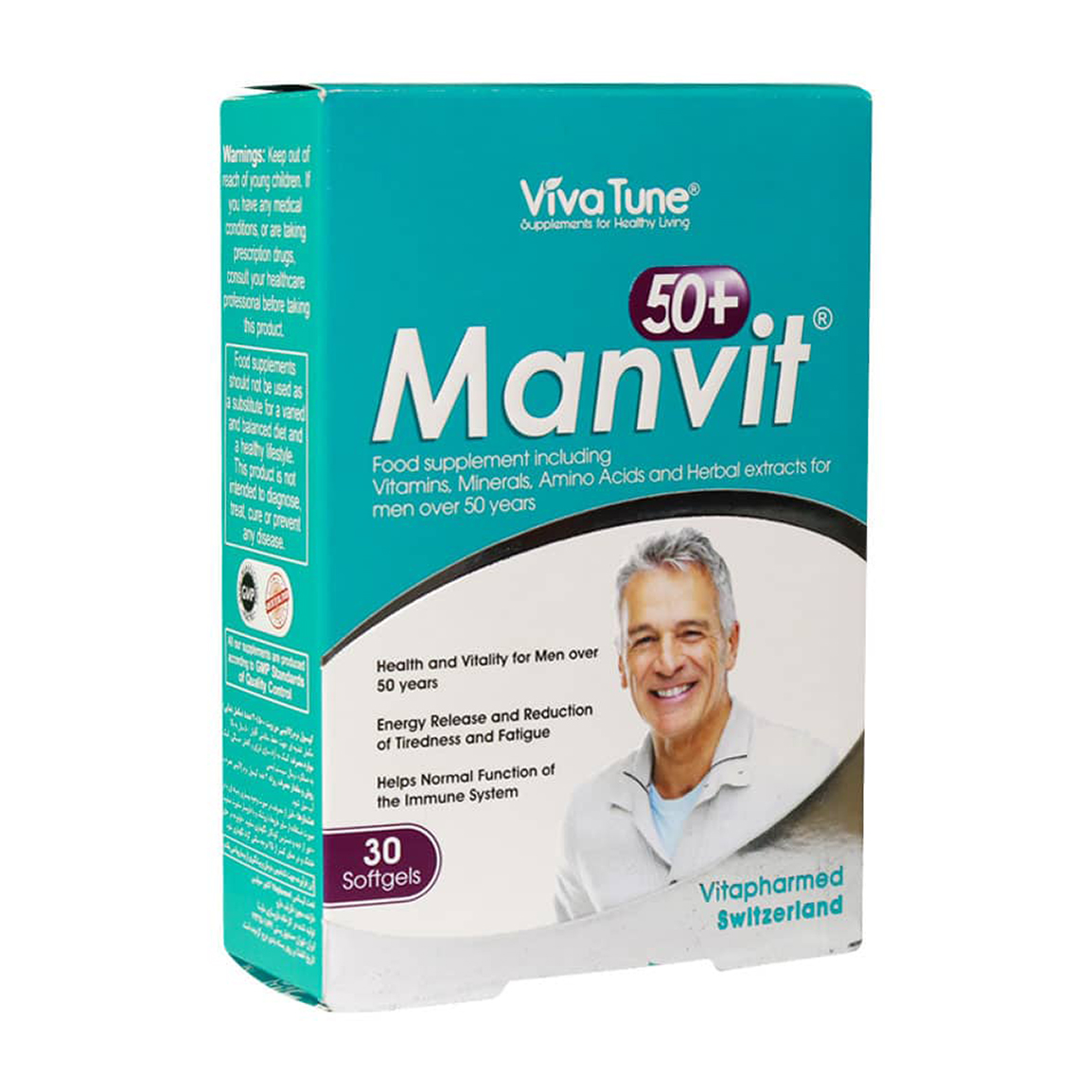 کپسول ژلاتینی من ویت 50 پلاس - بسته 30 عددی