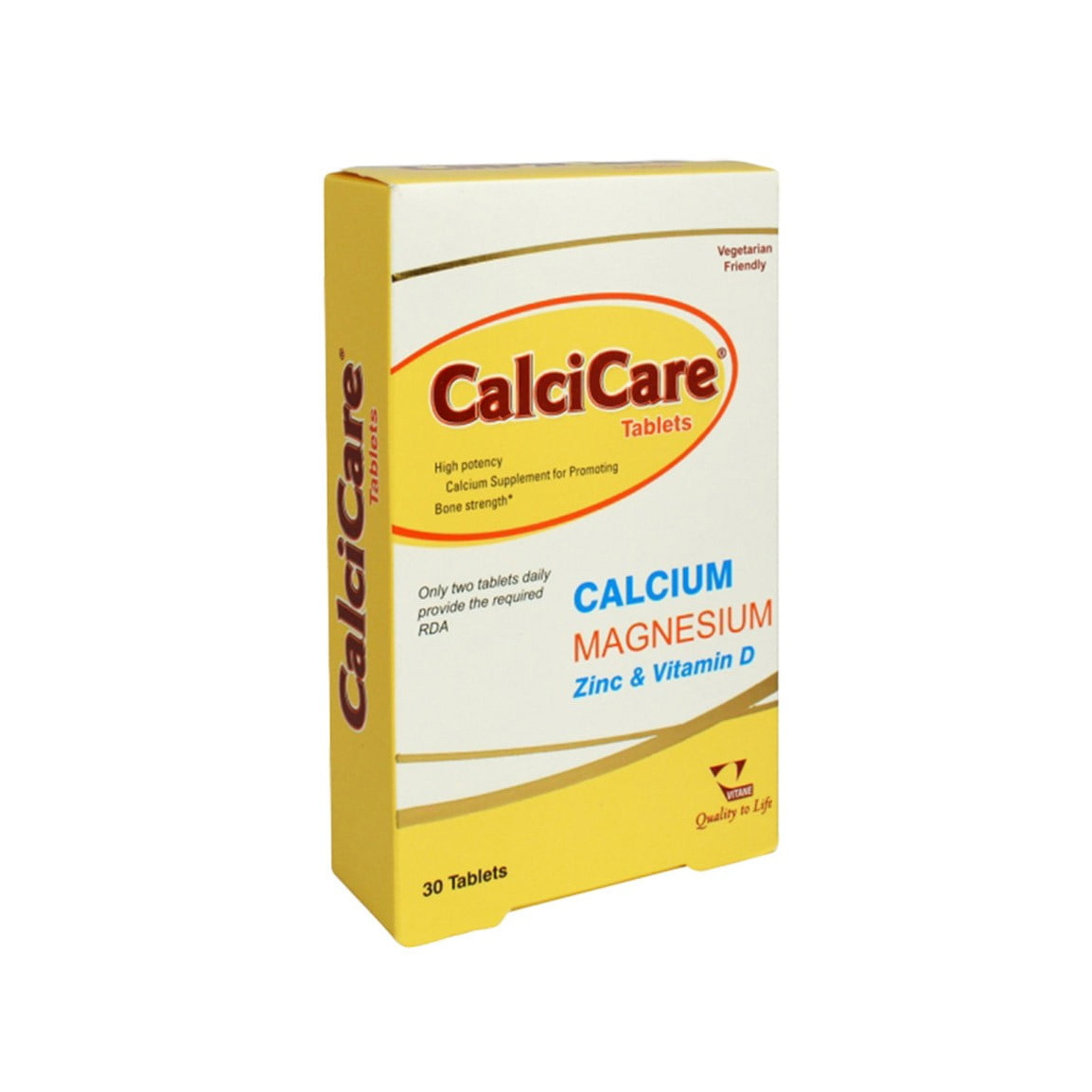 قرص کلسیم منیزیم زینک Calcicare - بسته 30 عددی