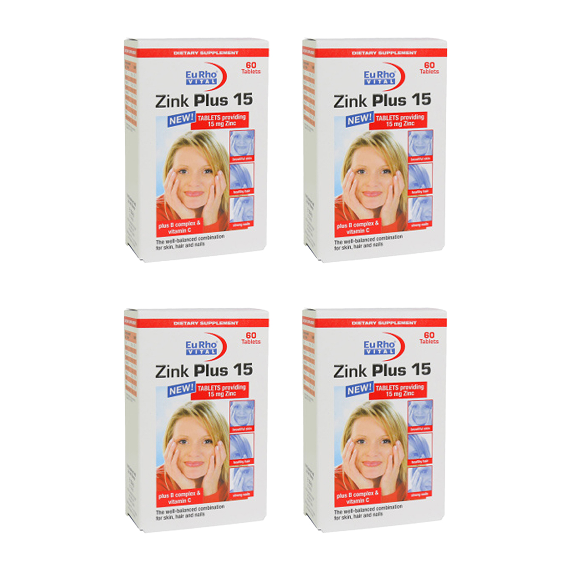 پک 4 عددی قرص Zink Plus 15 - بسته 60 عددی