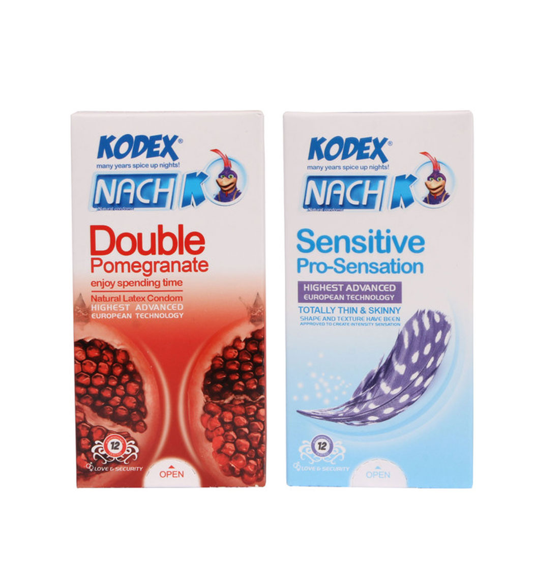 کاندوم Double Pomegranate و Sensitive Pro - 12 عددی