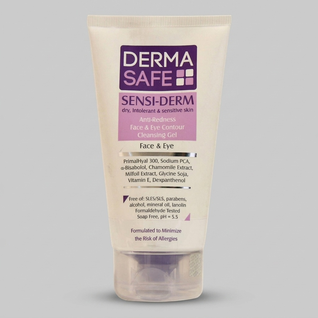 ژل شستشوی صورت و دور چشم پوست حساس Sensiderm - 150 میلی‌لیتر
