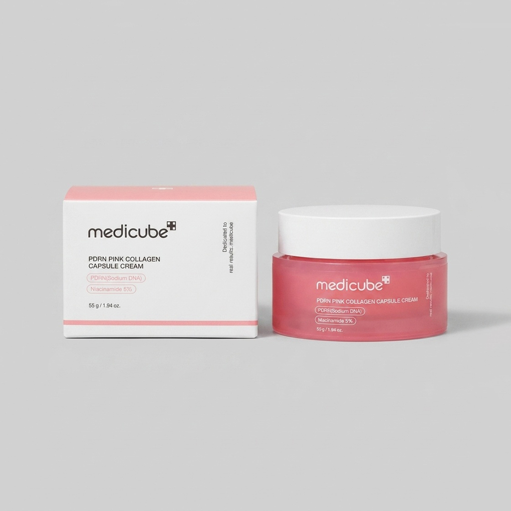 کرم کپسولی مرطوب‌کننده صورت PDRN Pink Collagen - 55 میلی‌لیتر