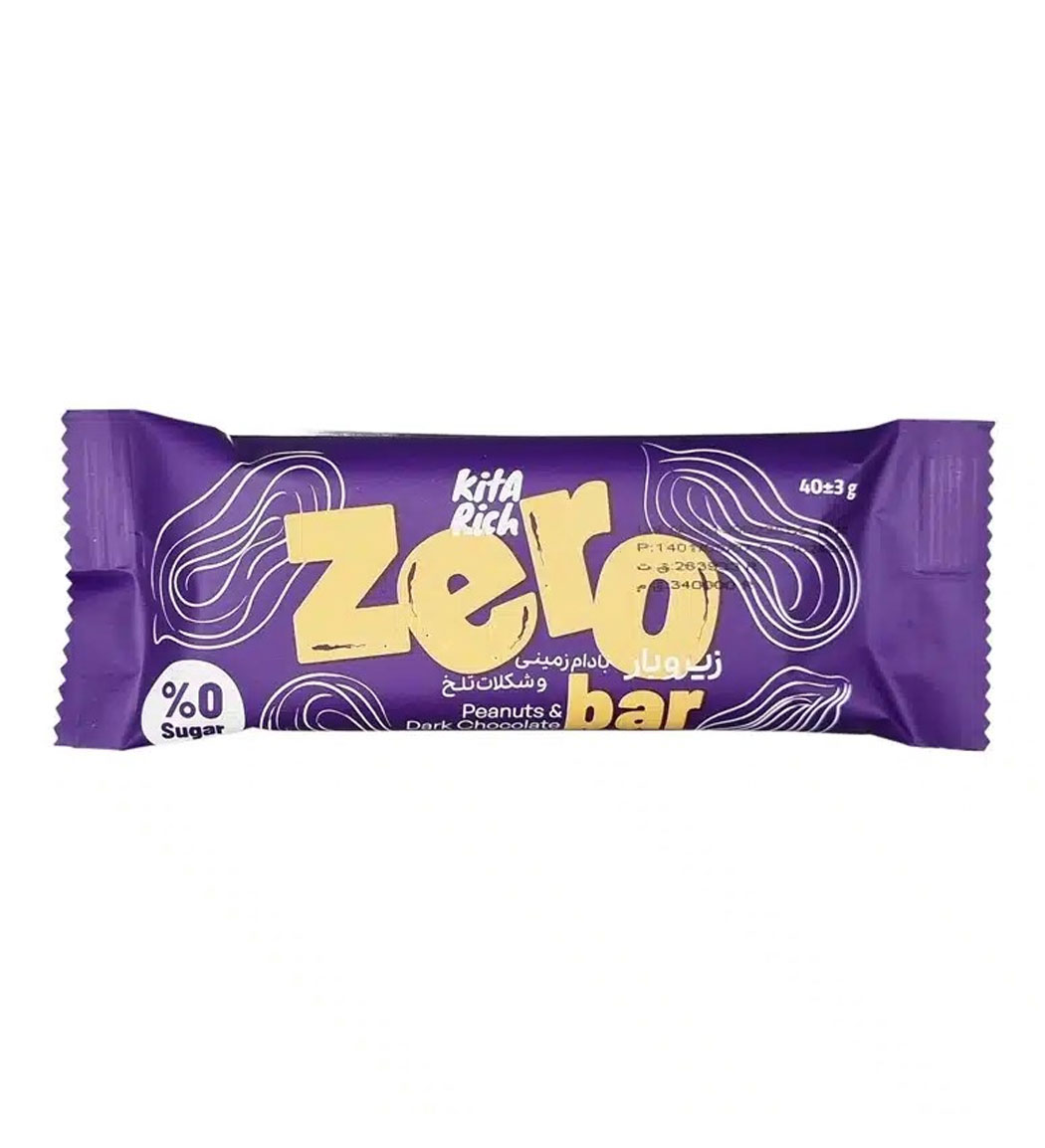 زیرو بار بادام زمینی و شکلات - 40 گرم