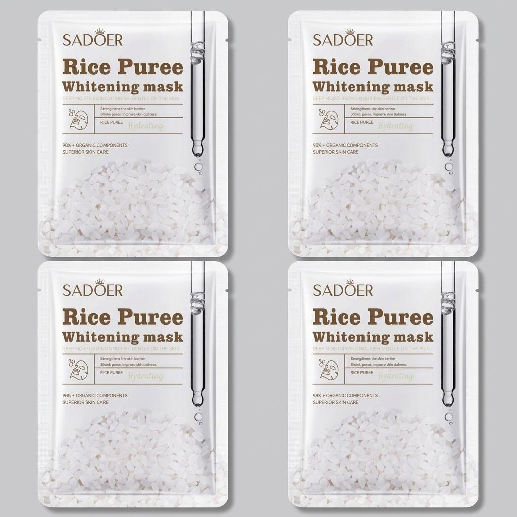 ماسک ورقه‌ای صورت Rice Puree - بسته 4 عددی