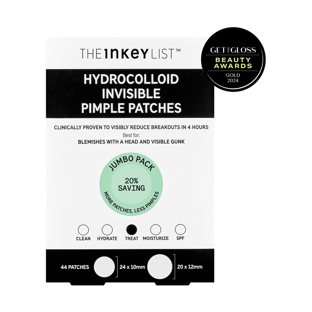 پچ و درمان جوش The INKEY List Hydrocolloid Invisible Pimple Patches - Pack of 44