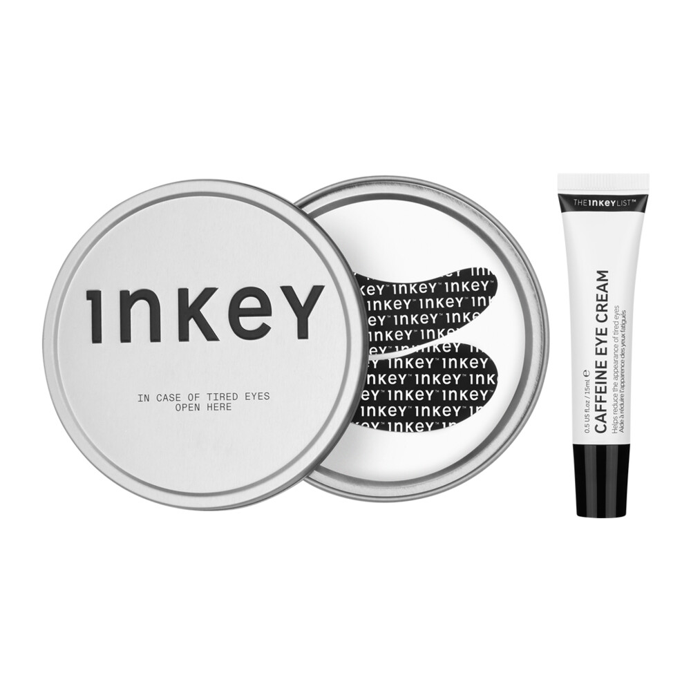 کرم دور چشم The INKEY List Reusable Eye Patches & Caffeine Eye Cream Duo