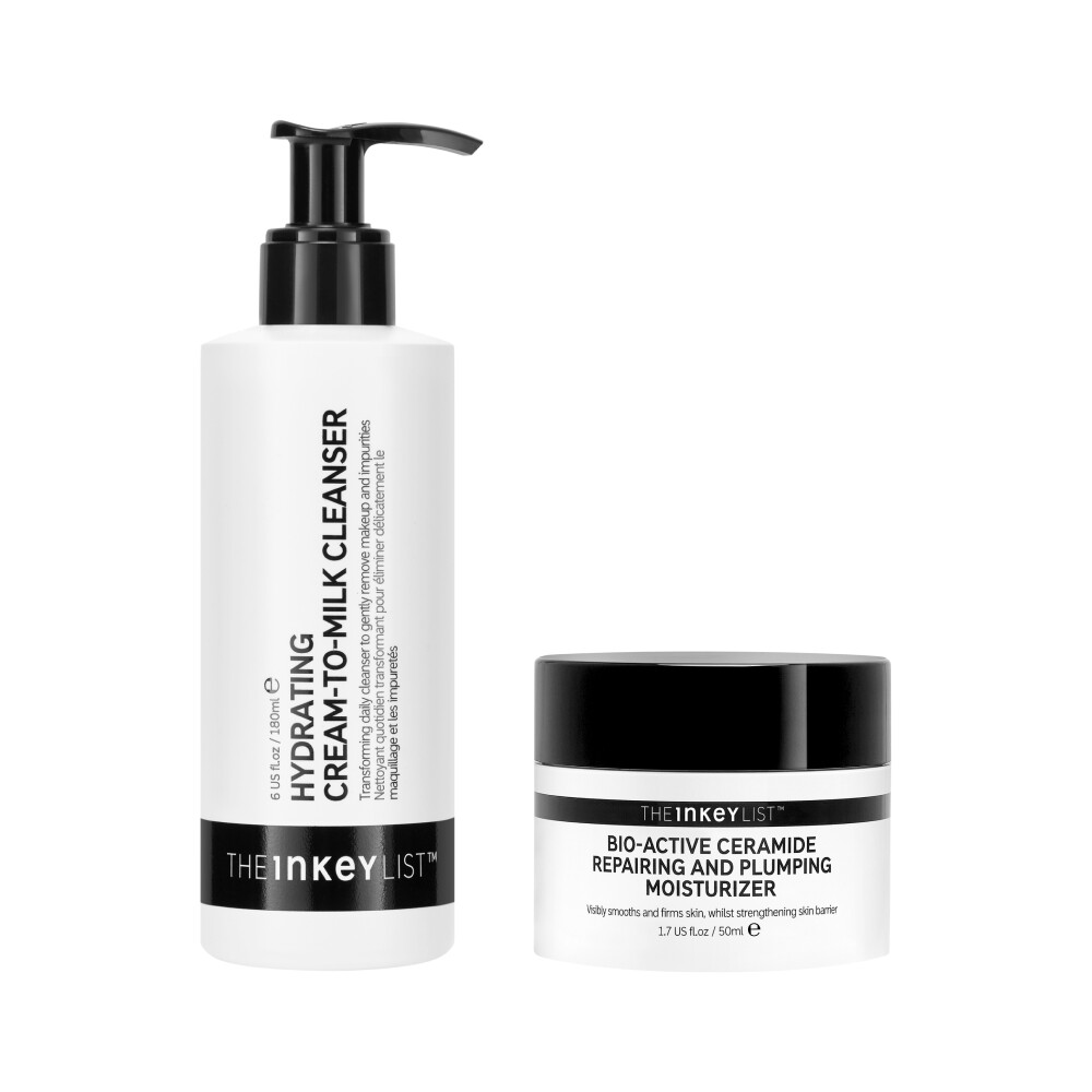 کرم مرطوبکننده The INKEY List Simple Skincare Cleanser & Ceramide Moisturiser Duo